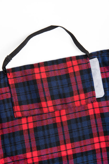 Plaid Scarf with Hidden Pocket